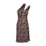 Dress In Stretch Crepe Jersey Print Poppies Allover