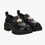 Icon Loafer In Calf Leather-Metal Hw - Black