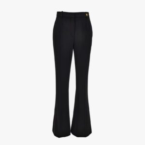 Informal Pant In Stretch Wool Fabric - Black