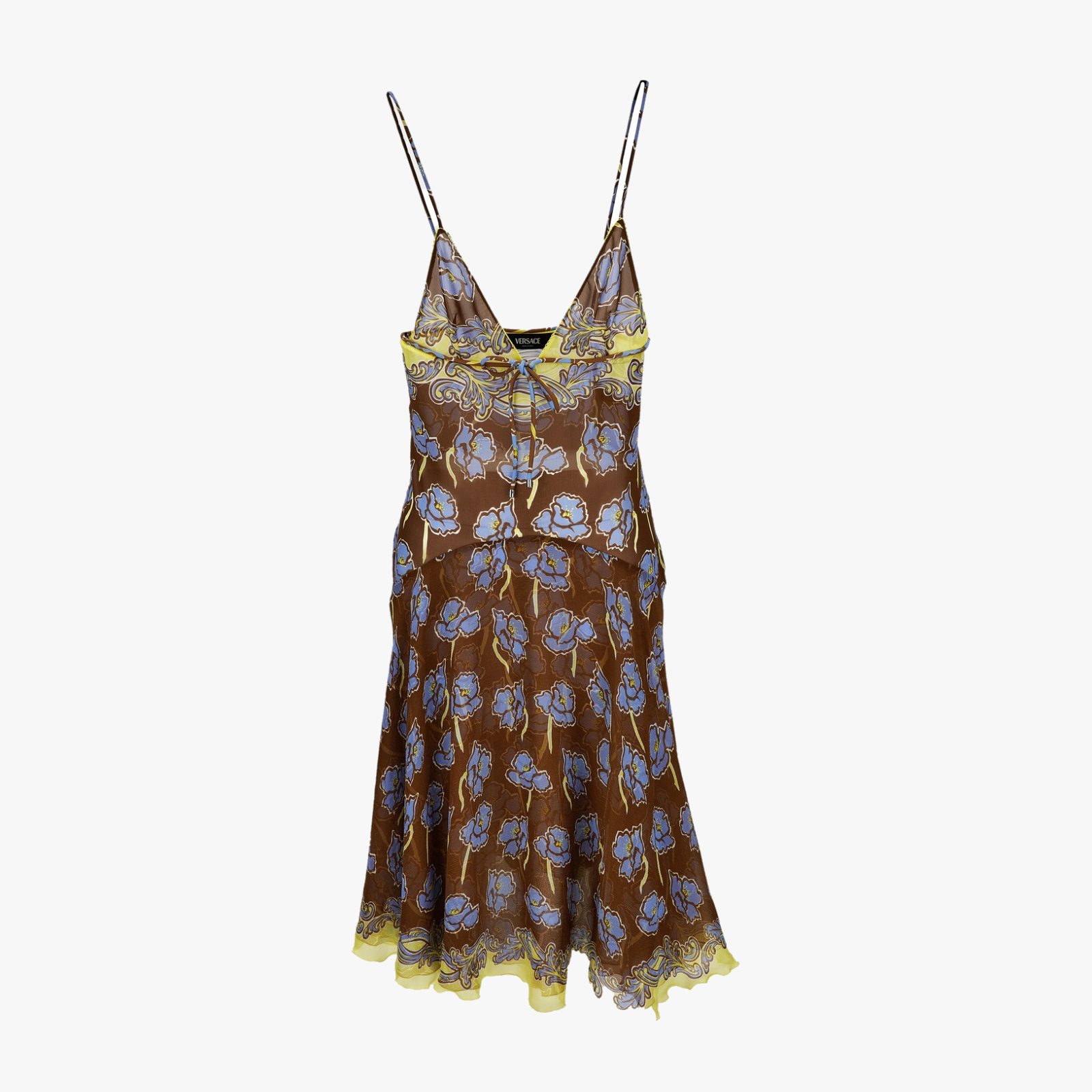 Dress In Poppies Foulard On Responsible Silk Georgette - Tobacco-Yellow Dress In Poppies Foulard On Responsible Silk Georgette - Tobacco-Yellow