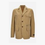 Informal Jacket In Lightweight Gabardine Fabric - Sand