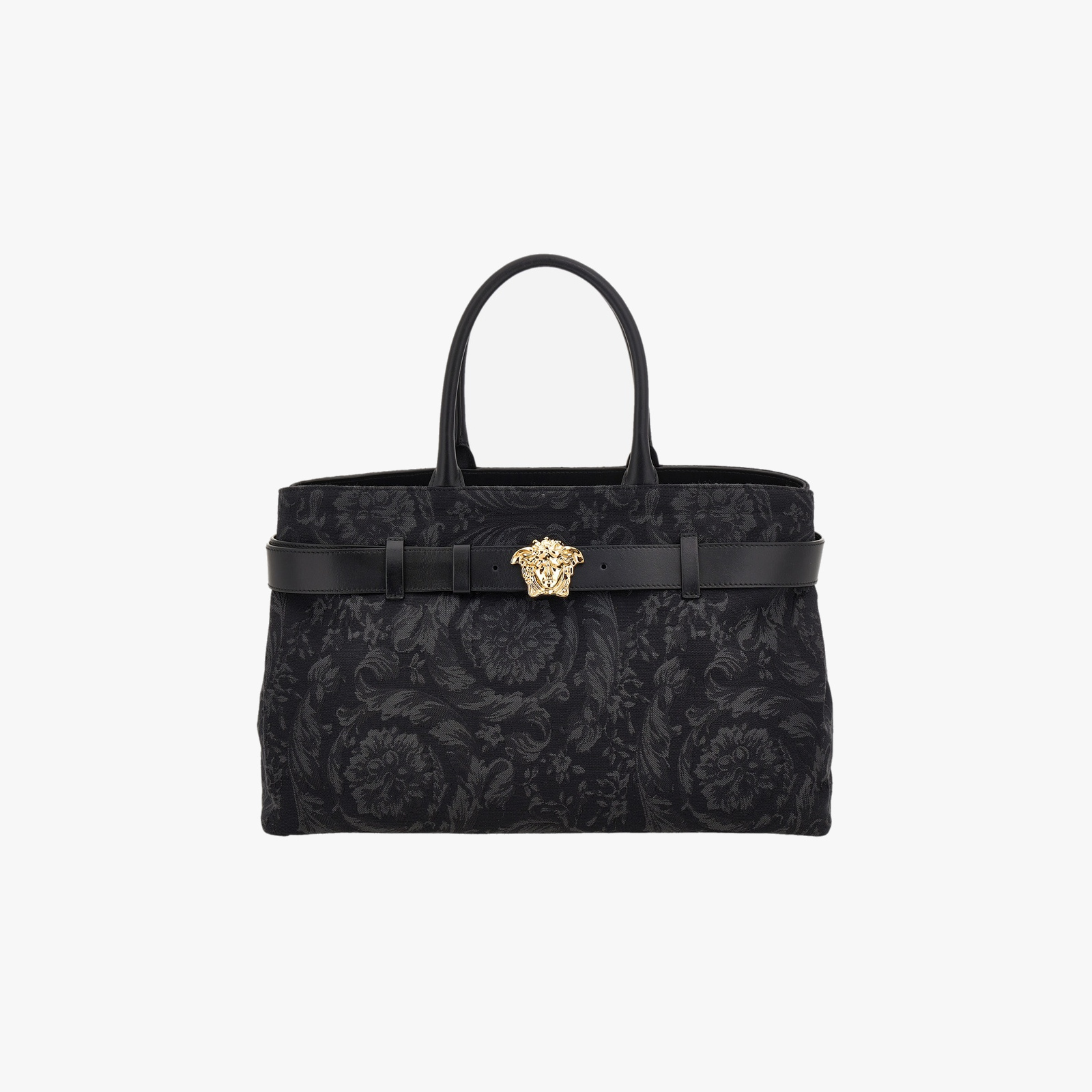 Tote In Jacquard Fabric-Calf Leather Tote In Jacquard Fabric-Calf Leather