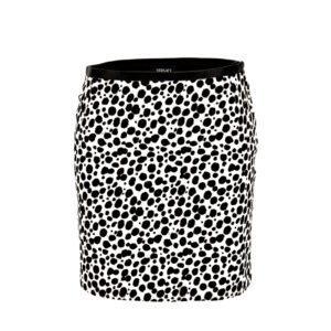 Skirt Leather In Dalmatian Effect Calf Leather