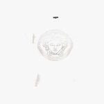 T-Shirt In Cotton Jersey Fabric With Medusa Rhinestone Embroidery-Studs - White-Crystal
