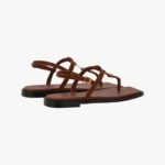 Medusa Lock Sandal In Suede-Enamel Hw