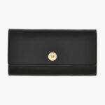 Wallet On Chain In Calf Leather - Black-Versace Gold