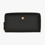 Wallet In Calf Leather - Black-Versace Gold
