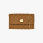 Wallet On Chain In Quilted Lamb Leather - Toffe-Versace Gold