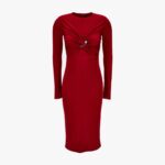 Dress In Responsible Vicose Liquid Jersey - Red
