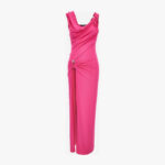 Gown In Responsible Stretch Crepe Jersey - Dragon Fruit