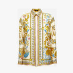 Formal Shirt In Underwater Barocco Foulard On Silk Twill - Multicolor
