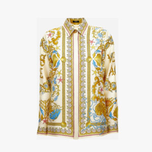 Formal Shirt In Underwater Barocco Foulard On Silk Twill - Multicolor