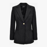 Informal Jacket In Wool Baroque Tailoring Fabric - Black