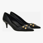 Pump In Calf Leather - Black-Versace Gold