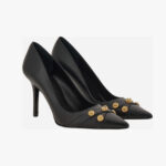 Pump In Calf Leather - Black-Versace Gold