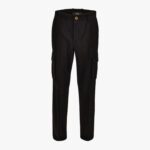 Informal Pant In Super Compact Cotton Fabric - Black