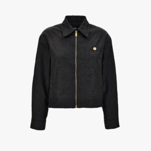 Blouson In Barocco Jacquard Technical Fabric - Black