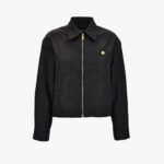 Blouson In Barocco Jacquard Technical Fabric - Black