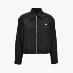 Blouson In Barocco Jacquard Technical Fabric - Black