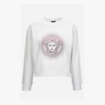 Sweatshirt In Sweatshirt-Medusa Hotfix - White-Pink