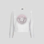 Sweatshirt In Sweatshirt-Medusa Hotfix - White-Pink