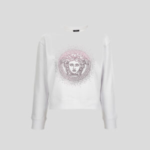 Sweatshirt In Sweatshirt-Medusa Hotfix - White-Pink