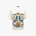 Informal Shirt In Poplin Fabric Coral Theatre Crest Print - Multicolor