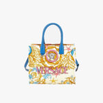 Tote In Fabric+Calf Leather - Eggshellguavamulticolor-Palladium