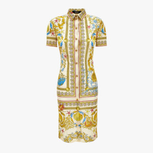 Dress In Underwater Barocco Foulard On Responsible Viscose Liquid Jersey - Multicolor