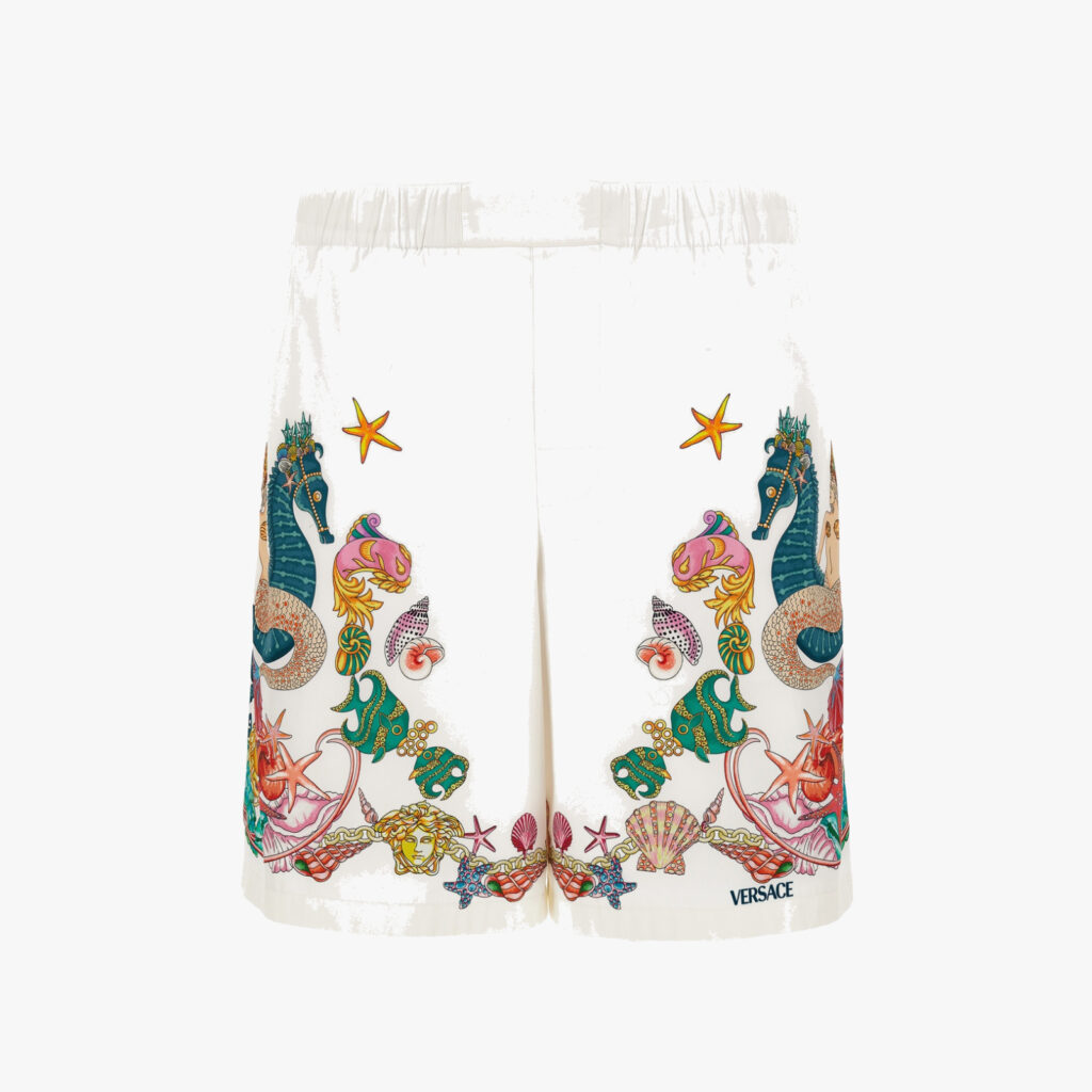 In Poplin Fabric Coral Theatre Crest Print - Multicolor