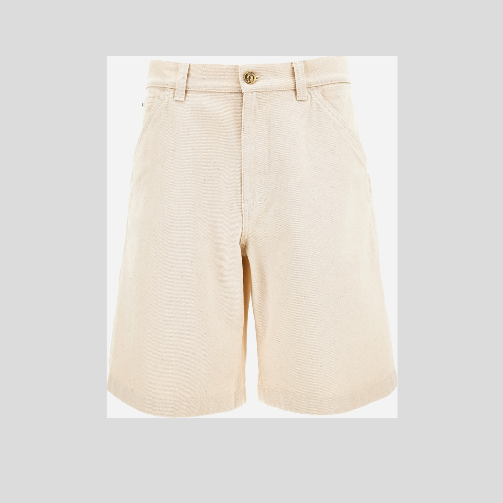 Short Denim In Denim Ecru' Stop Rinsed - Ecru Short Denim In Denim Ecru' Stop Rinsed - Ecru