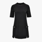 Dress In Responsible Stretch Wool Gabardine - Black