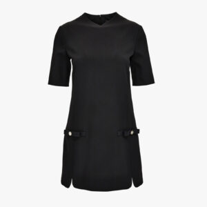 Dress In Responsible Stretch Wool Gabardine - Black