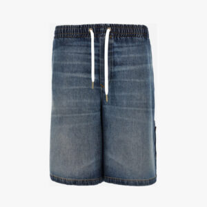 Short Denim In Dirty Indigo Wash Denim - Blue