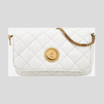 Bag In Quilted Lamb Leather - Optical White-Versace Gold