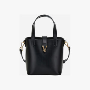 Bag In Calf Leather - Black-Versace Gold