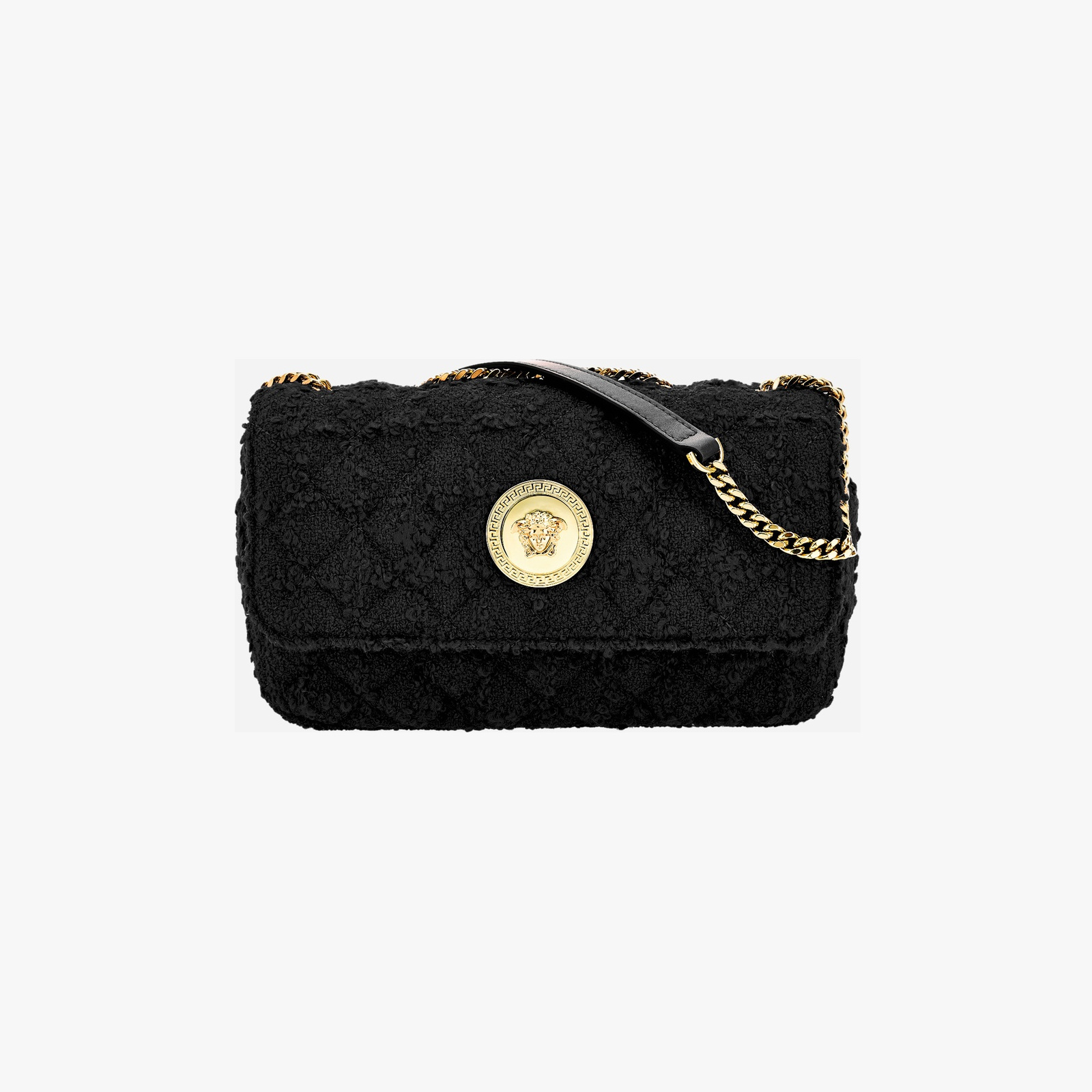 Bag In Fabric - Black-Versace Gold Bag In Fabric - Black-Versace Gold