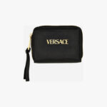 Wallet In Lamb Leather - Black-Versace Gold