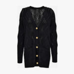 Knit Sweater In Crochet - Black