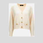 Knit Sweater In Boucle' Cotton Blend - Ivory
