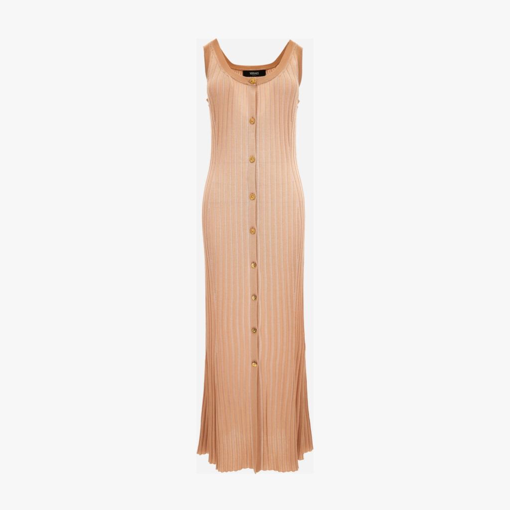 Knit Dress In Ribs Vanise' Viscose Blend - Nude