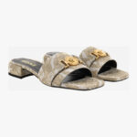 Sandal In Fabric - Beige-Beige-Versace Gold