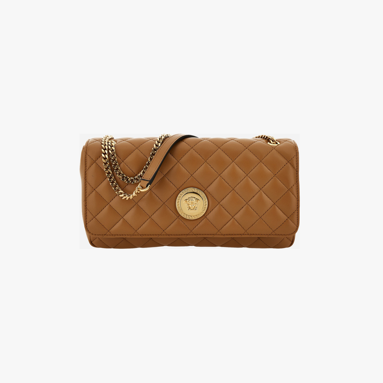 Bag In Quilted Lamb Leather - Toffe-Versace Gold Bag In Quilted Lamb Leather - Toffe-Versace Gold
