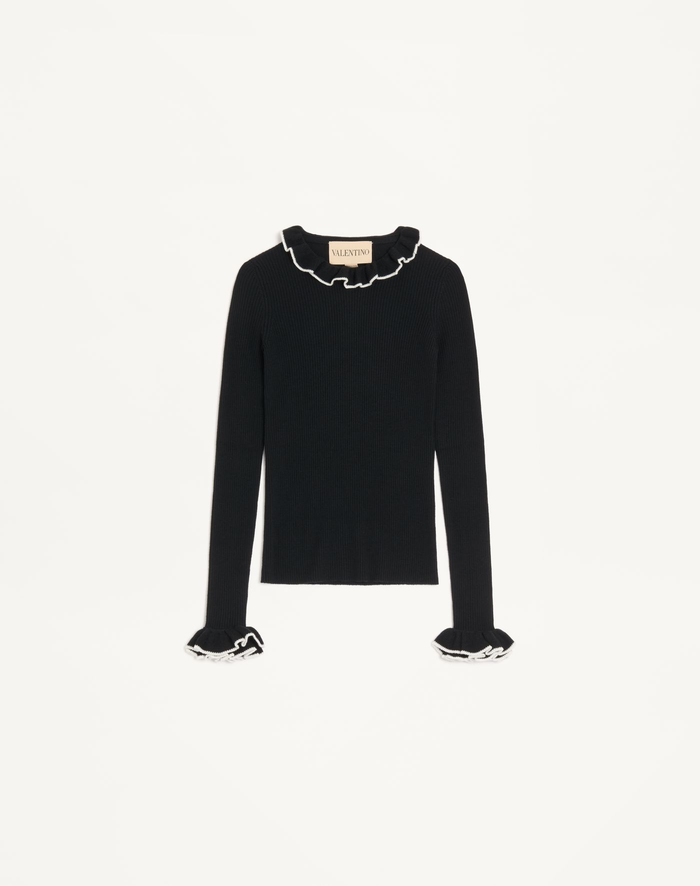 7B3KC65V9EW0NA-1 Solid Knit – Nero/avorio – Obrázok 1