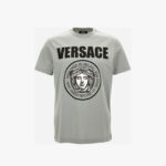 T-Shirt In Jersey Fabric + Medusa Rock Print - Black