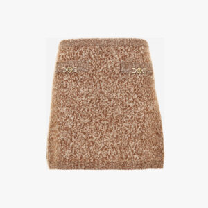 Knit Skirt In Mouline' Wool Cashmere Icons - Brown