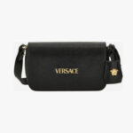 Bag In Lamb Leather - Black-Versace Gold