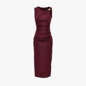 Dress In Responsible Vicose Liquid Jersey - Burgundy