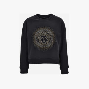 Sweatshirt In Sweatshirt-Medusa Hotfix - Black-Gold