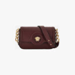 Bag In Grainy Calf Leather - Wine-Versace Gold
